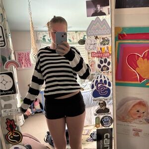 Black and White Striped Sweater